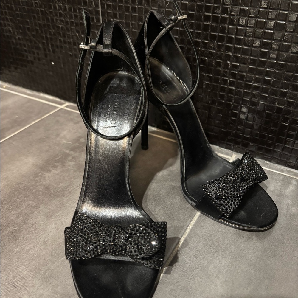 Elegant Black Gucci Heels